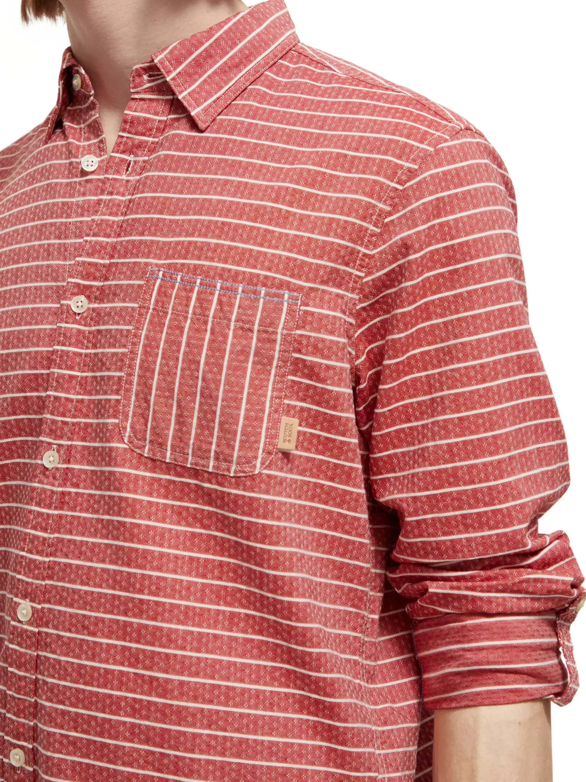 Camisa regular fit rayas ajuste mangas