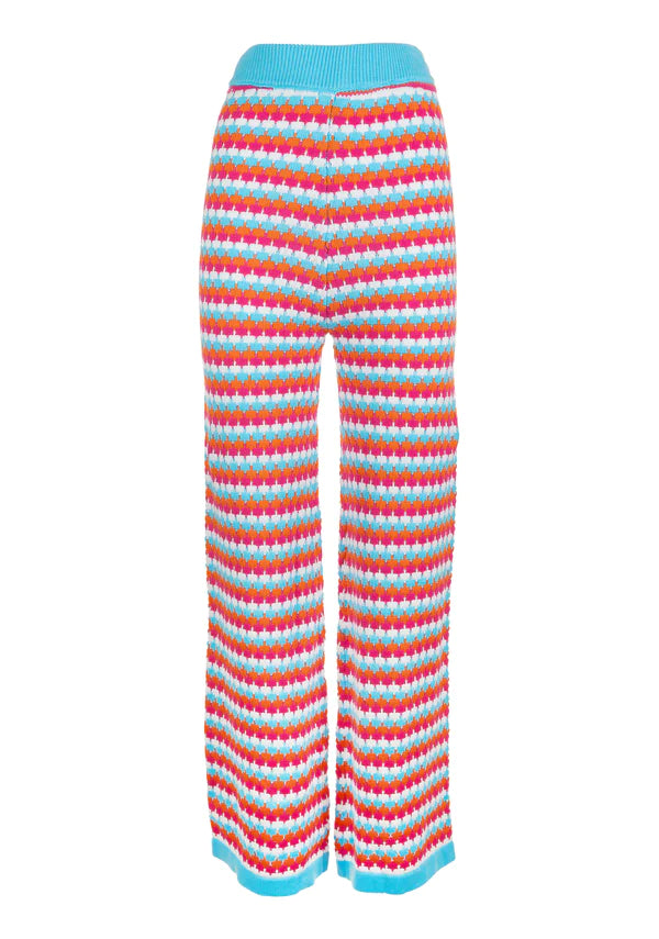 Pantalón de punto con efecto multicolor