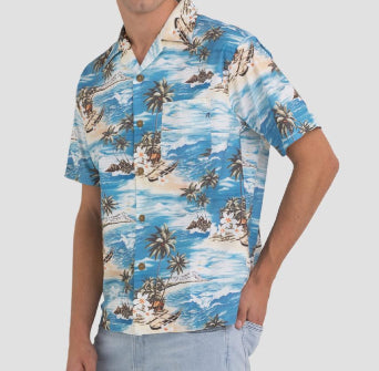 Camisa Hawaiana de popelina Replay
