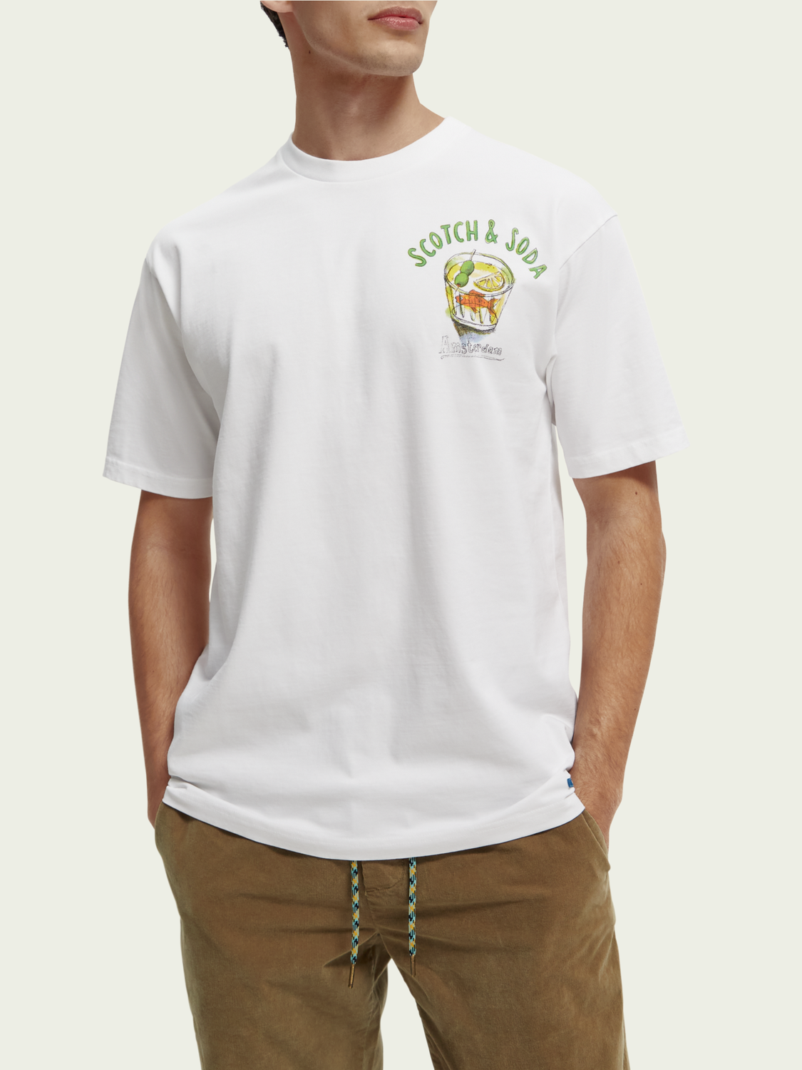 Camiseta relaxed fit de algodón orgánico con motivo gráfico
