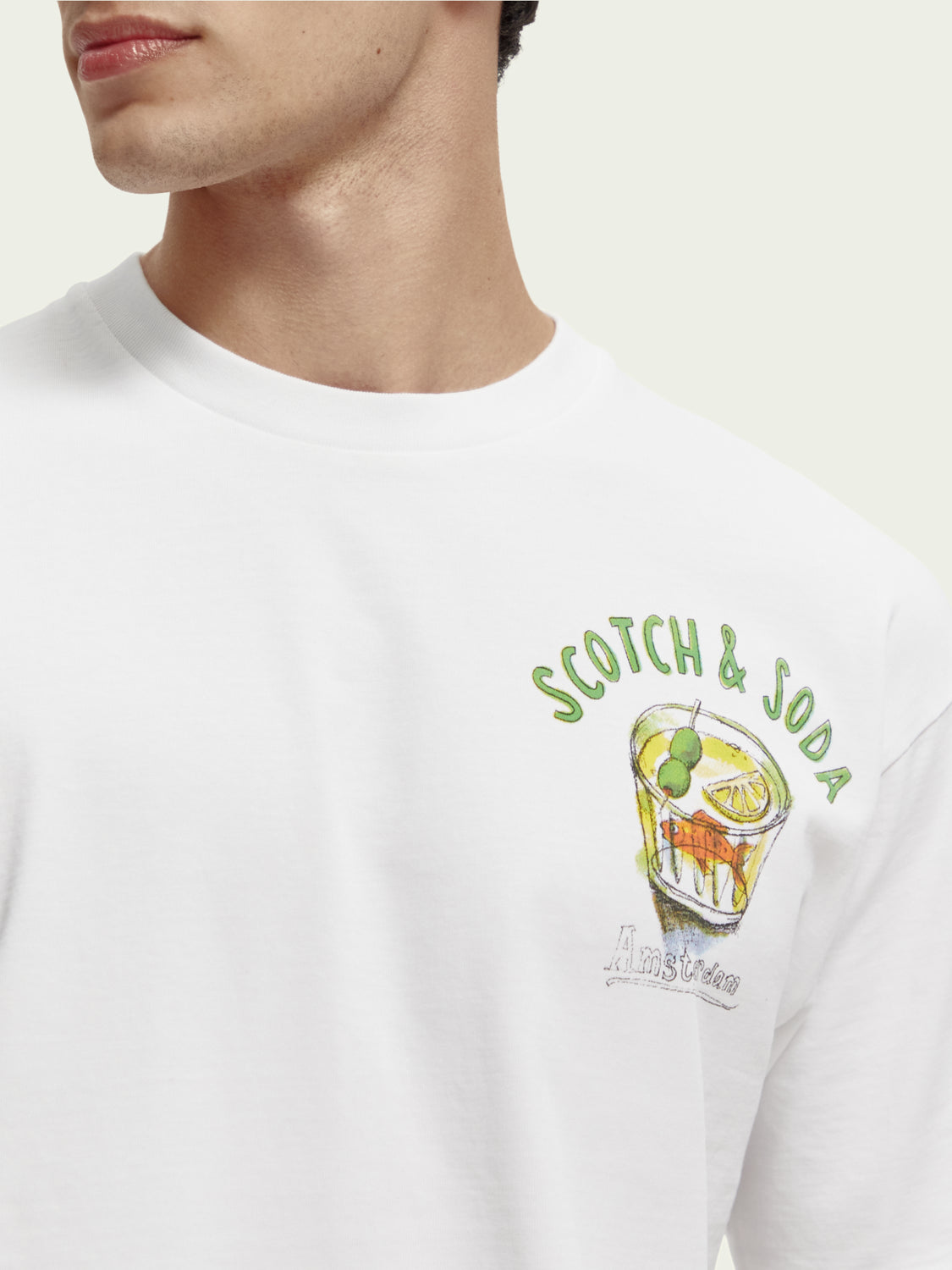 Camiseta relaxed fit de algodón orgánico con motivo gráfico