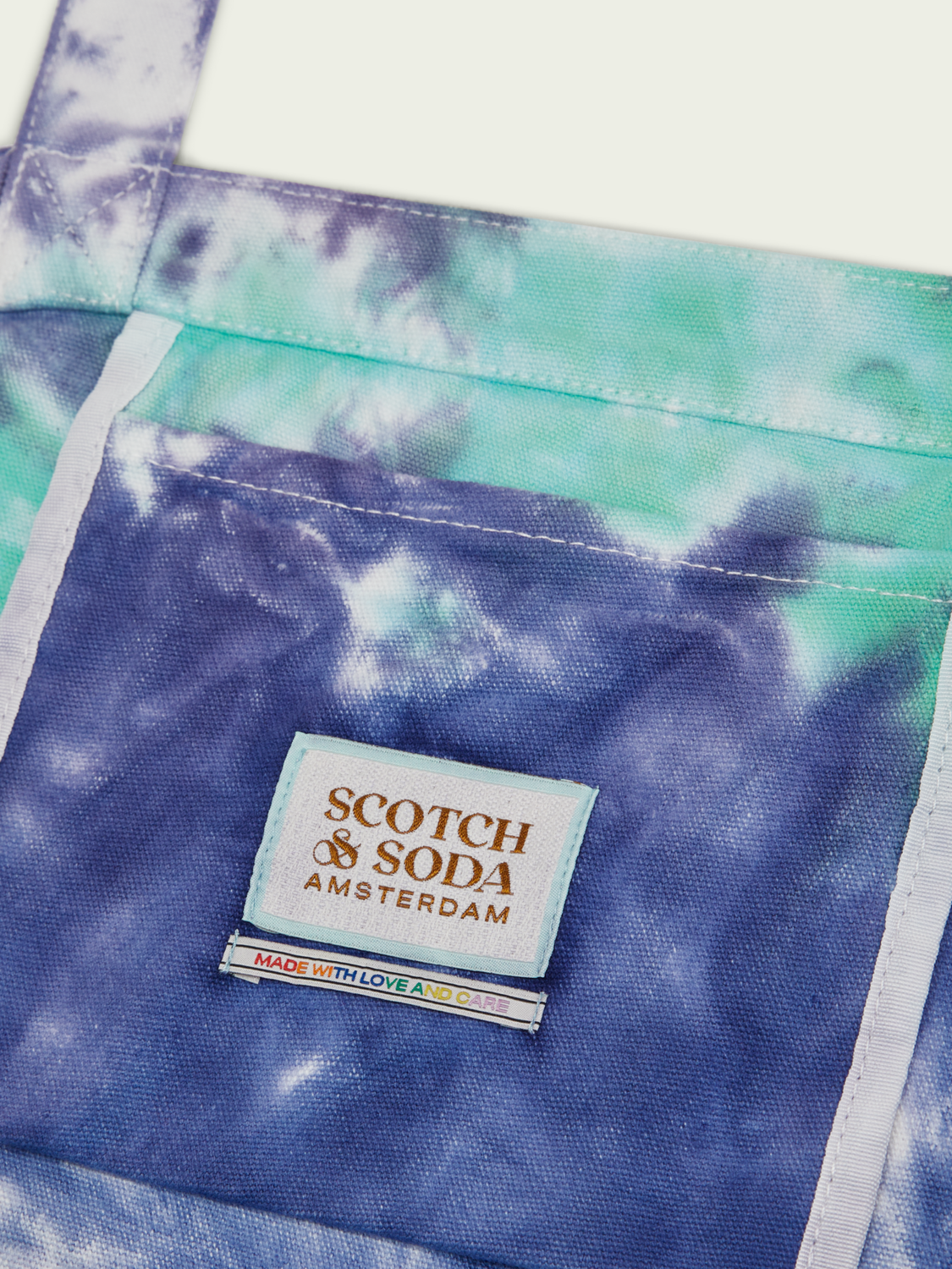 Bolso tote de lona con diseño de teñido anudado - Scotch & Soda